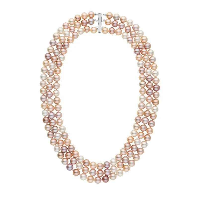 Your Dream Jewelry At Dream Prices – Shop Now 7.5-8.0 mm Triple-Strand AA+ Multicolor Freshwater Pearl Necklace Your Dream Jewelry At Dream Prices – Shop Now 7.5-8.0 mm Triple-Strand AA+ Multicolor Freshwater Pearl Necklace