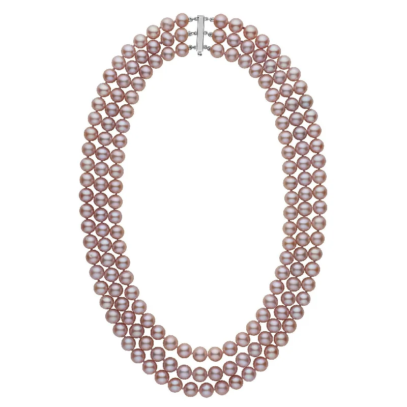 Exclusive Savings On Timeless Jewelry Pieces 7.5-8.0 mm Triple-Strand AAA Lavender Freshwater Cultured Pearl Necklace Exclusive Savings On Timeless Jewelry Pieces 7.5-8.0 mm Triple-Strand AAA Lavender Freshwater Cultured Pearl Necklace