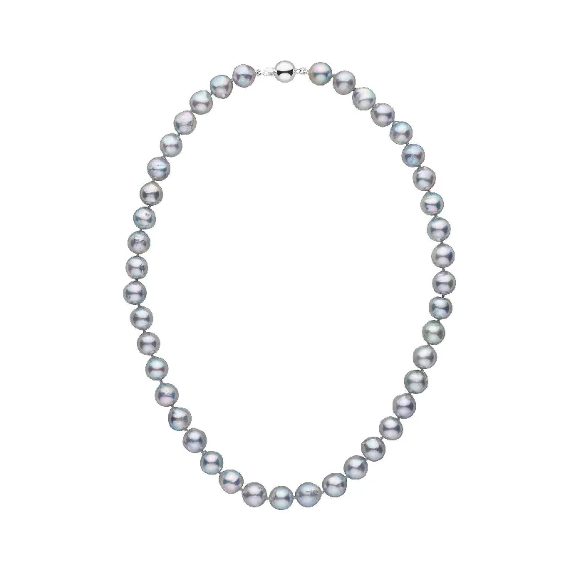 Luxury Handcrafted Jewelry For Elegant Looks 8.5-9.0 mm 16 Inch Silver-Blue Akoya Baroque Pearl Necklace Luxury Handcrafted Jewelry For Elegant Looks 8.5-9.0 mm 16 Inch Silver-Blue Akoya Baroque Pearl Necklace