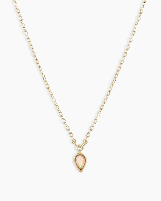 Chic And Stylish Jewelry At Discounted Prices Diamond and Opal Necklace