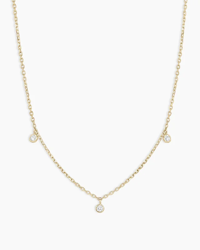 Clearance Sale On High-End Jewelry Collections Diamond Trio Necklace