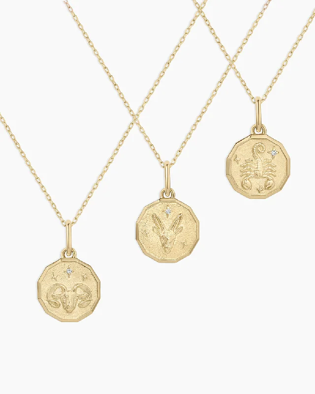 Elevate Your Outfit With Discounted Statement Jewelry Diamond Zodiac Coin Charm Necklace Elevate Your Outfit With Discounted Statement Jewelry Diamond Zodiac Coin Charm Necklace