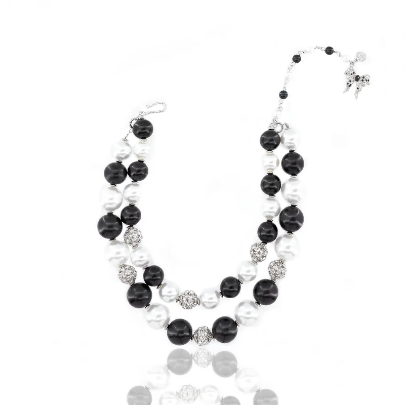 Breathtaking Jewelry, Breathtaking Prices Diamonique Pearl Statement Necklace - B/W