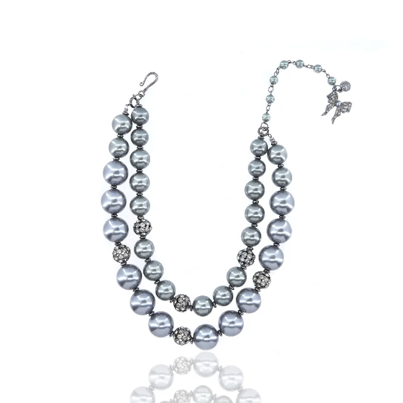Exclusive Jewelry Offers – Sparkle For Less Diamonique Pearl Statement Necklace - Gray Exclusive Jewelry Offers – Sparkle For Less Diamonique Pearl Statement Necklace - Gray