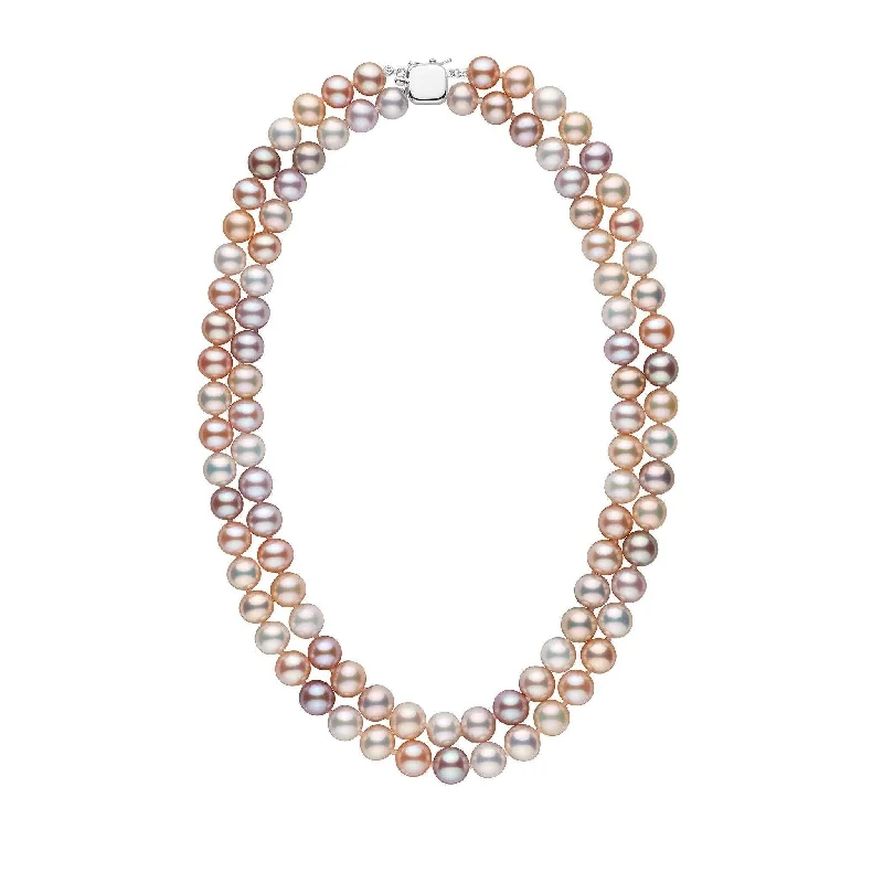 Jewelry Clearance – Final Chance To Save Big Double Strand 8.5-9.0 mm AAA Multicolor Freshwater Pearl Necklace Jewelry Clearance – Final Chance To Save Big Double Strand 8.5-9.0 mm AAA Multicolor Freshwater Pearl Necklace