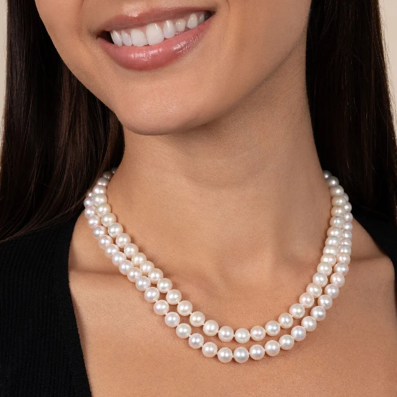 Personalized Jewelry Sale – Meaningful Gifts At Great Prices 8.5-9.0 mm AAA Double Strand White Freshwater Pearl Necklace Personalized Jewelry Sale – Meaningful Gifts At Great Prices 8.5-9.0 mm AAA Double Strand White Freshwater Pearl Necklace