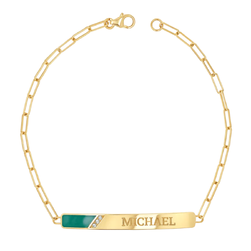 Everyday Jewelry Essentials Now On Sale Slash Engravable Bracelet with Diamond Accents Everyday Jewelry Essentials Now On Sale Slash Engravable Bracelet with Diamond Accents