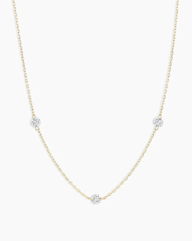 Flash Sale On Exquisite Jewelry – Don't Miss Out Floating Diamond Stationary Trio Necklace Flash Sale On Exquisite Jewelry – Don't Miss Out Floating Diamond Stationary Trio Necklace