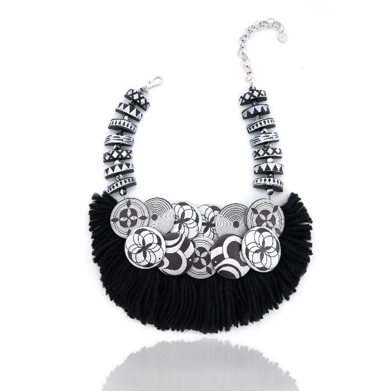 Shop Jewelry That Shines Without The High Price Guelah Wooden Bib - Black