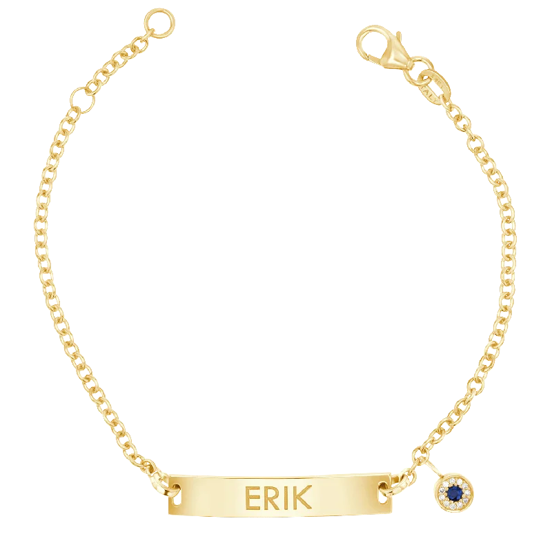 Holiday Jewelry Sale – Perfect Gifts At Great Prices Kids Classic Engravable ID Bracelet with Round Eye Charm Holiday Jewelry Sale – Perfect Gifts At Great Prices Kids Classic Engravable ID Bracelet with Round Eye Charm