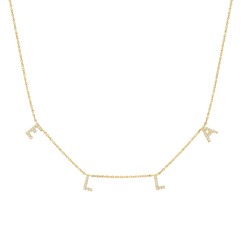Jewelry Clearance Event – Stock Up Before It's Over Kids Diamond Spaced Letter Necklace Jewelry Clearance Event – Stock Up Before It's Over Kids Diamond Spaced Letter Necklace
