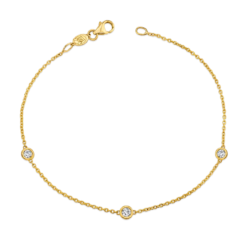Customized Silver Jewelry For Unique Style Kids Diamond Strand Bracelet