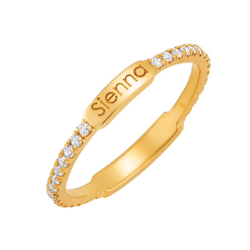 Shop Dazzling Jewelry At The Best Prices Kids Diamond U-Pave Engraved Ring