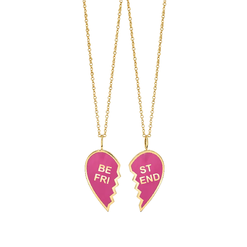 Fashion-Forward Jewelry At Incredible Prices Kids Enamel Best Friend Necklaces (Set of 2) Fashion-Forward Jewelry At Incredible Prices Kids Enamel Best Friend Necklaces (Set of 2)
