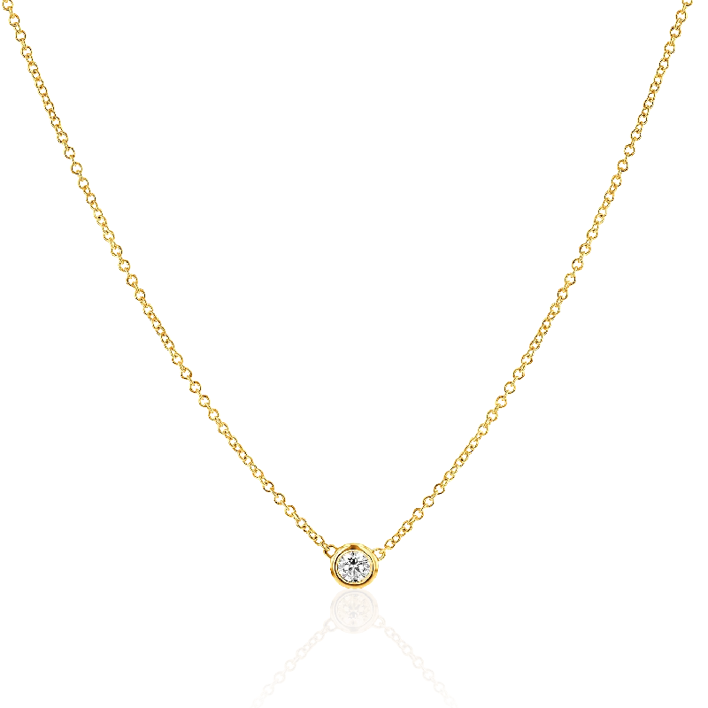Classic And Modern Jewelry Styles On Sale Kids Solitaire Diamond Necklace