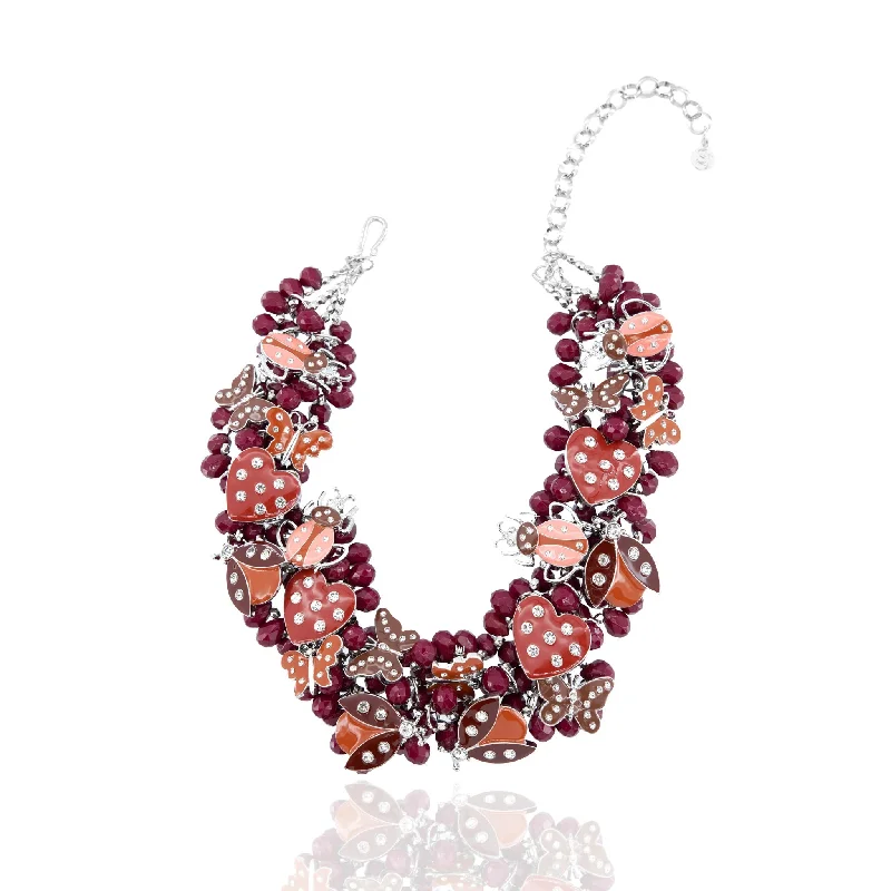 Affordable Luxury Jewelry For Every Occasion Lovebug Bib - Burgundy