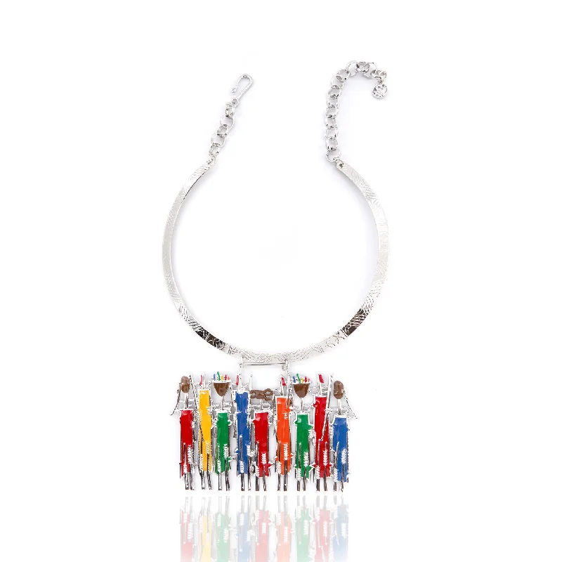 Luxury Jewelry At Unbeatable Discounts Maasai Sherrie Choker - Silver