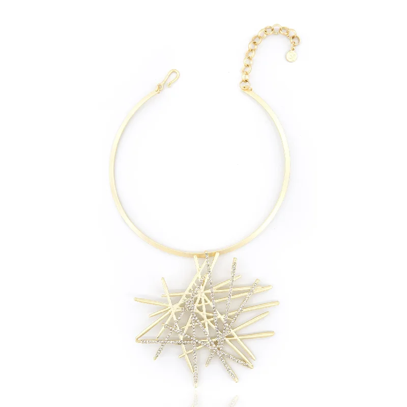 Timeless Elegance At Unbelievable Discounts Origami Bib - Soft Gold