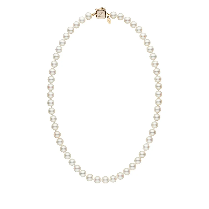 Handmade Pearl Jewelry For Timeless Elegance Personalized 18 Inch 7.5-8.0 mm White Freshadama Freshwater Pearl Square Clasp Necklace Handmade Pearl Jewelry For Timeless Elegance Personalized 18 Inch 7.5-8.0 mm White Freshadama Freshwater Pearl Square Clasp Necklace