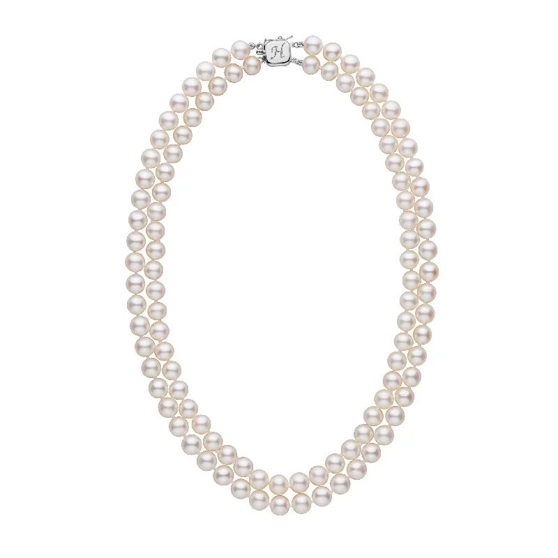 Trendy And Classic Jewelry Now At Reduced Prices Personalized 7.5-8.0 mm AAA White Freshwater Pearl Double Strand Square Clasp Necklace Trendy And Classic Jewelry Now At Reduced Prices Personalized 7.5-8.0 mm AAA White Freshwater Pearl Double Strand Square Clasp Necklace
