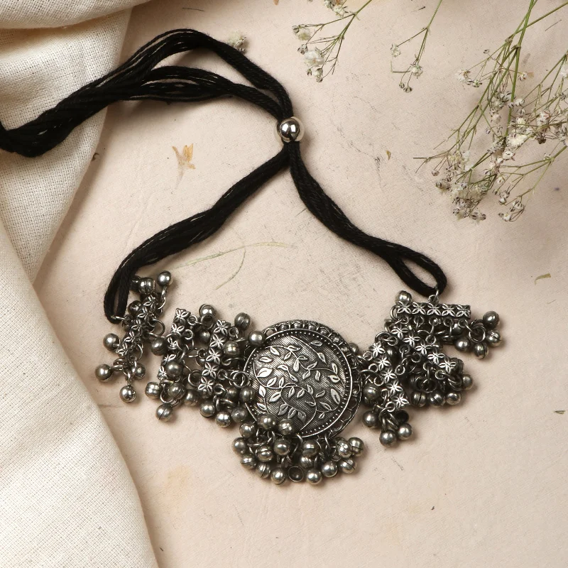 Breathtaking Jewelry At Limited-Time Savings Teejh Bishika Silver Oxidised Choker Necklace Breathtaking Jewelry At Limited-Time Savings Teejh Bishika Silver Oxidised Choker Necklace