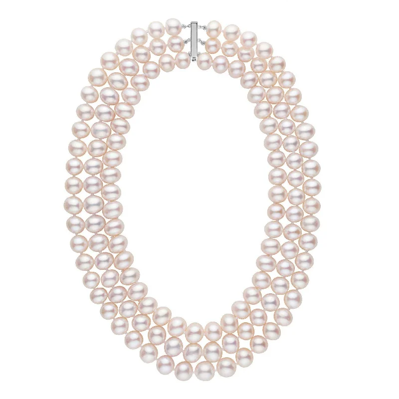 Affordable Elegance – Premium Jewelry At Special Prices Triple Strand 9.5-10.5 mm AA+ White Freshwater Pearl Necklace Affordable Elegance – Premium Jewelry At Special Prices Triple Strand 9.5-10.5 mm AA+ White Freshwater Pearl Necklace