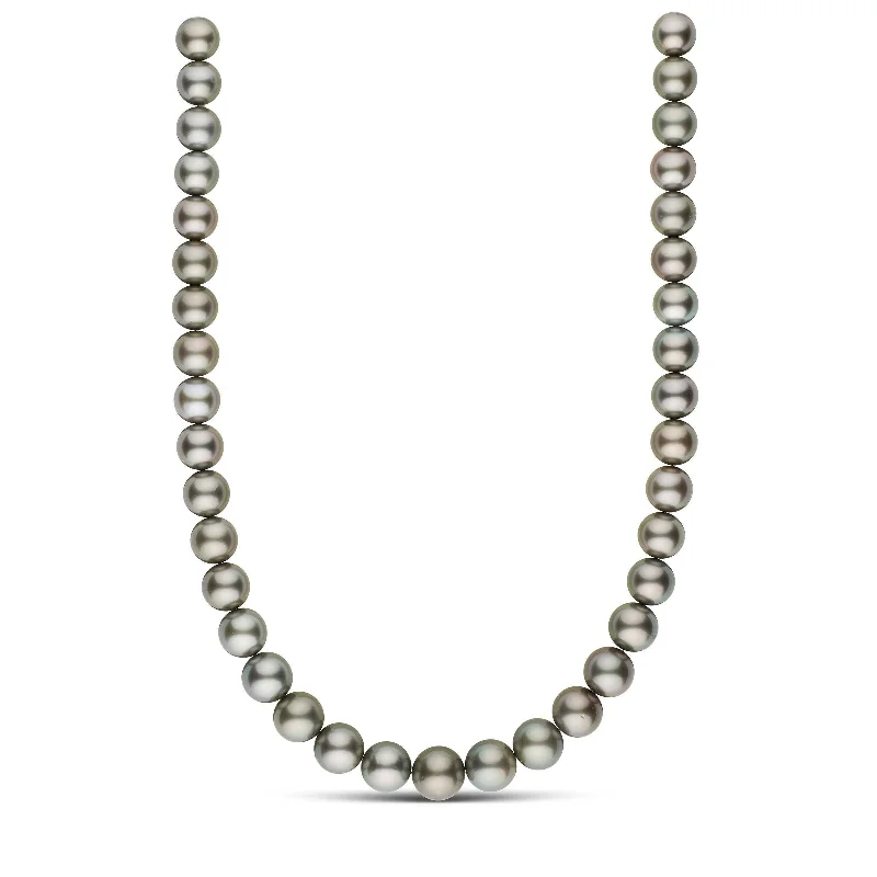 Luxury Meets Affordability – Jewelry Sale Live Now 18-inch 11.0-13.3 mm AA+/AAA Round Tahitian Pearl Necklace