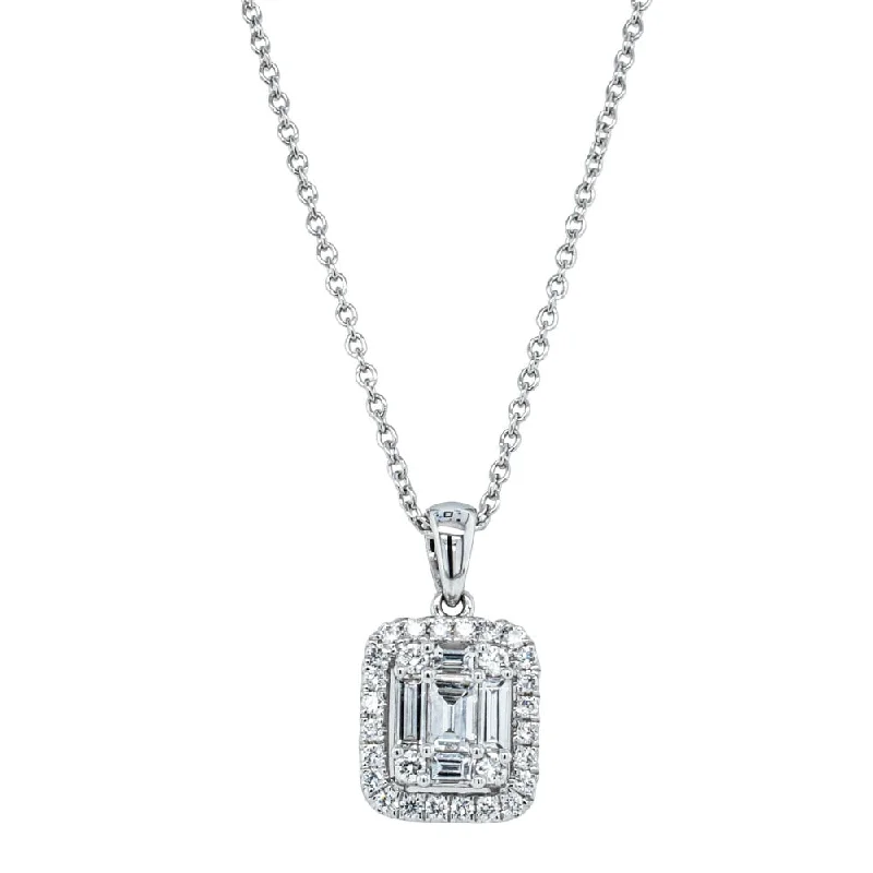 Jewelry Sale Bonanza – Grab Your Sparkle Now 18ct White Gold .14ct Baguette Diamond Necklace