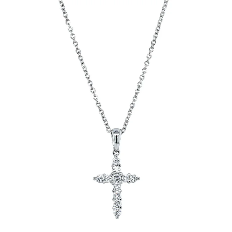 Best Jewelry Sale Prices – Limited-Time Offer 18ct White Gold .20ct Diamond Cross Pendant