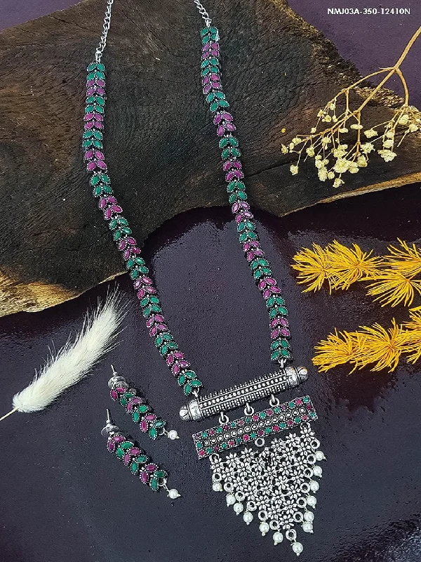High-End Sparkle, Low-End Prices – Jewelry Sale Live German Silver Plated oxidised Long multicolor stone Necklace set 12410N High-End Sparkle, Low-End Prices – Jewelry Sale Live German Silver Plated oxidised Long multicolor stone Necklace set 12410N