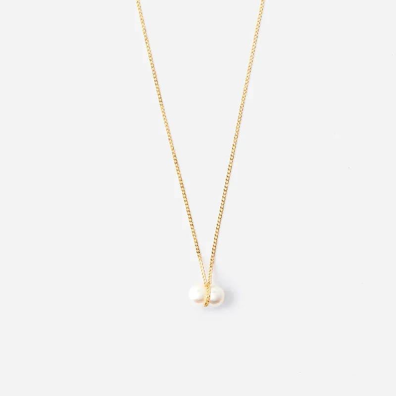 Sparkle More For Less – Jewelry Sale Happening Now Twin Pearl S 18K Gold Necklace