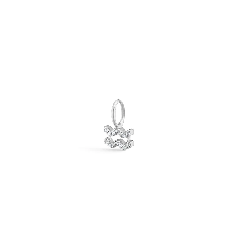 Breathtaking Jewelry At Limited-Time Savings My Zodiac Pavé Aquarius 18K Whitegold Pendant w. Diamonds