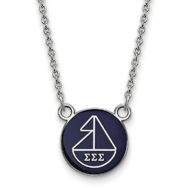 Flash Deals On Fine Jewelry – Shop Before It's Gone Sterling Silver Sigma Sigma Sigma Small Enamel Sailboat Disc Necklace Flash Deals On Fine Jewelry – Shop Before It's Gone Sterling Silver Sigma Sigma Sigma Small Enamel Sailboat Disc Necklace