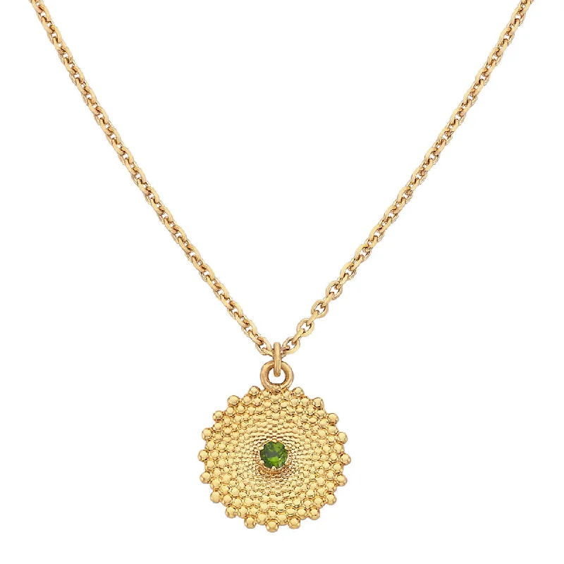 Affordable Glamour – Premium Jewelry For Less Zoe & Morgan Helios Pendant  - Gold Plated & Chrome Diopside