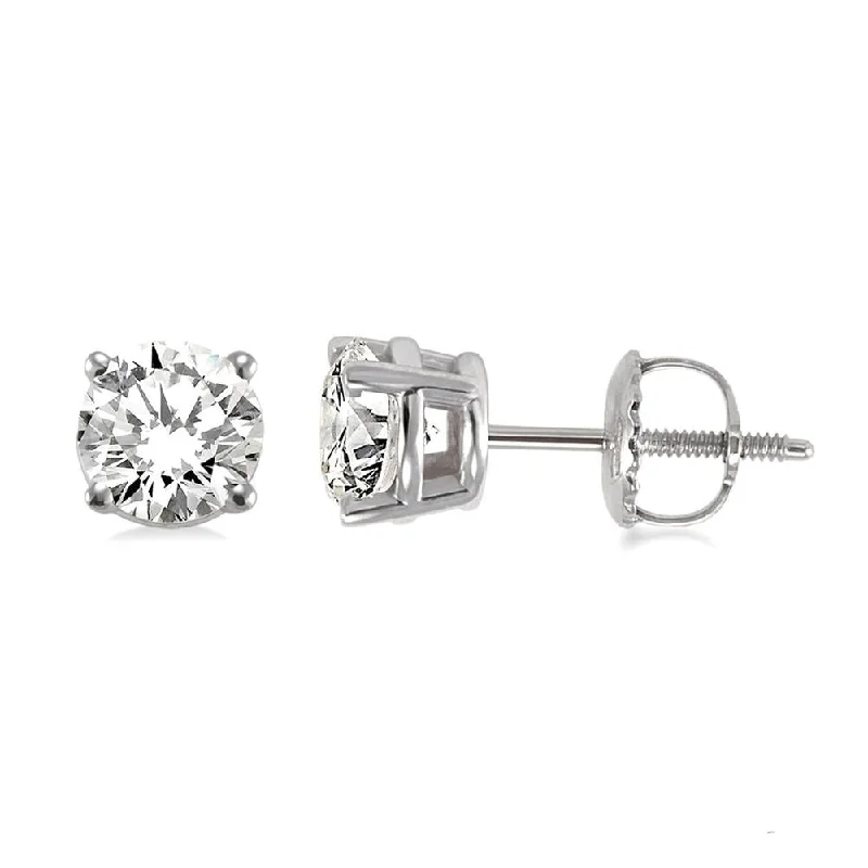 Exclusive Jewelry Offers – Sparkle For Less 1.00 CT Natural Diamond Studs in 14K White Gold