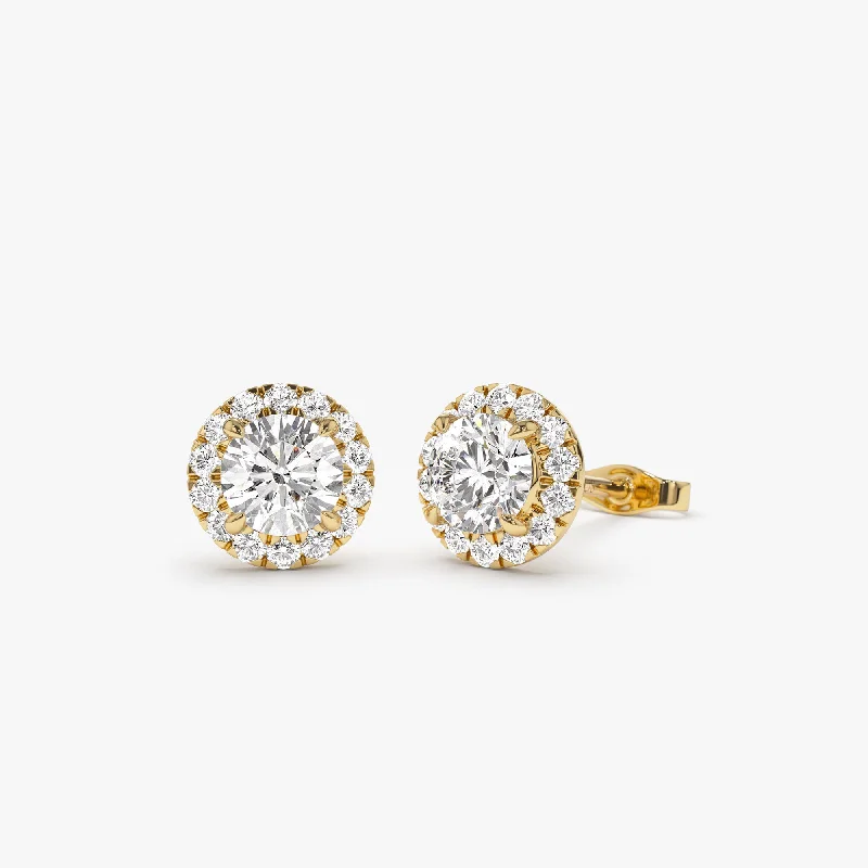 Your Dream Jewelry At Dream Prices – Shop Now 1.30 ctw 14k Round Lab Grown Diamond Halo Stud Earrings - Josephine Your Dream Jewelry At Dream Prices – Shop Now 1.30 ctw 14k Round Lab Grown Diamond Halo Stud Earrings - Josephine
