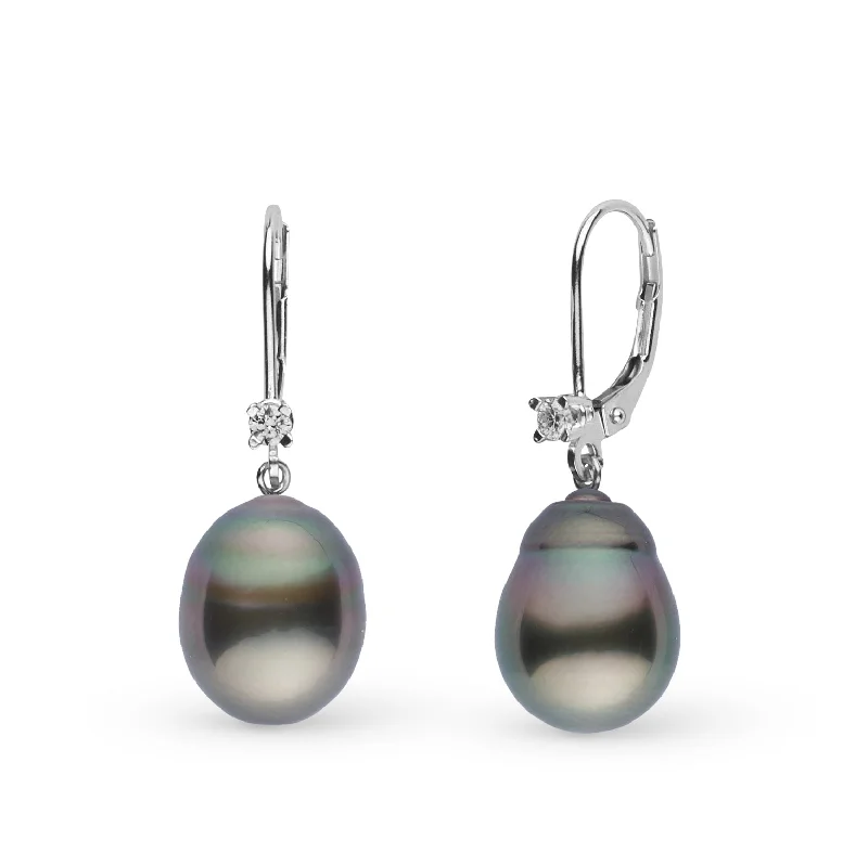Fashion-Forward Jewelry At Exclusive Discounts 10.0-11.0 mm Tahitian Drop Pearl and Diamond Harmony Earrings Fashion-Forward Jewelry At Exclusive Discounts 10.0-11.0 mm Tahitian Drop Pearl and Diamond Harmony Earrings