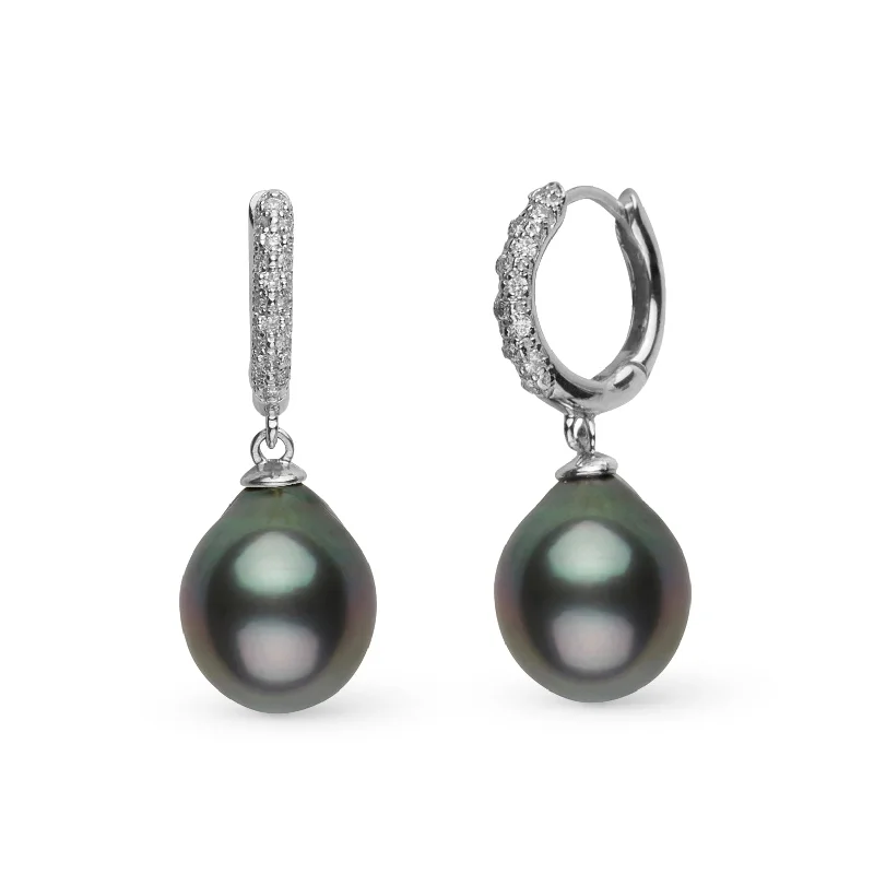 Shop High-Quality Jewelry At Jaw-Dropping Discounts 11.0-12.0 mm Tahitian Drop Pearl & Pave Diamond Large Hoop Earrings Shop High-Quality Jewelry At Jaw-Dropping Discounts 11.0-12.0 mm Tahitian Drop Pearl & Pave Diamond Large Hoop Earrings