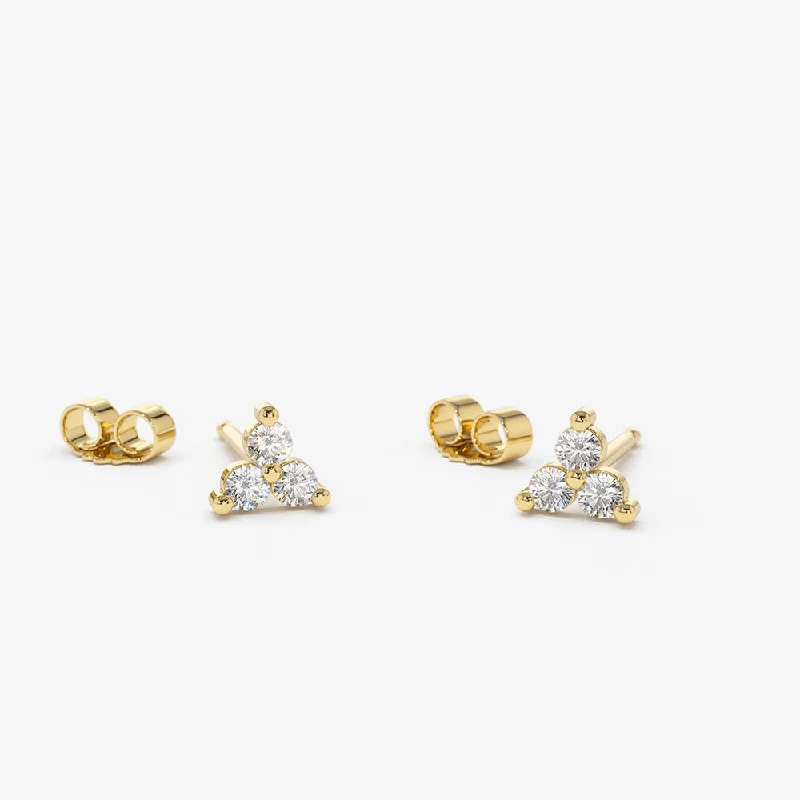Elegant Jewelry At Unbeatable Prices – Shop Today 14K Gold Prong Setting Diamond Trio Tiny Stud Earrings Elegant Jewelry At Unbeatable Prices – Shop Today 14K Gold Prong Setting Diamond Trio Tiny Stud Earrings