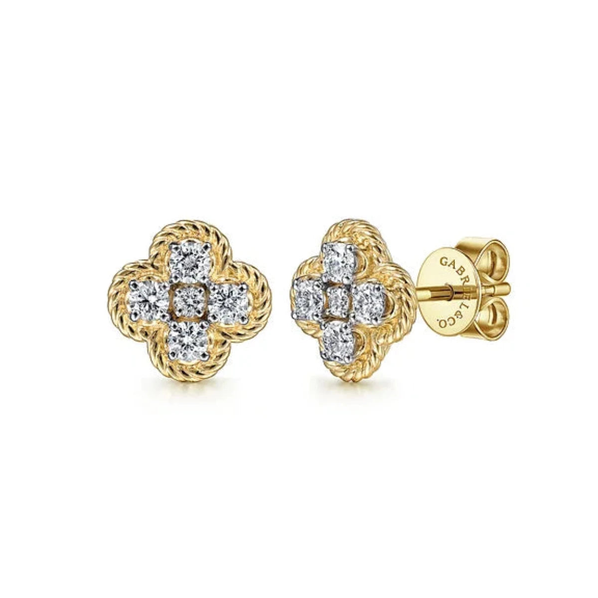 Premium Jewelry At Promotional Prices – Shine Today 14K Y Gold 0.50cttw Twisted Rope Diamond Stud Earrings Premium Jewelry At Promotional Prices – Shine Today 14K Y Gold 0.50cttw Twisted Rope Diamond Stud Earrings