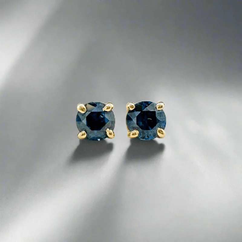 Dainty Floral Jewelry For Feminine Elegance 14K Y Gold 4mm 0.60ctw Sapphire Stud Earrings Dainty Floral Jewelry For Feminine Elegance 14K Y Gold 4mm 0.60ctw Sapphire Stud Earrings