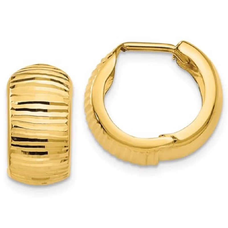 Affordable Luxury Jewelry For Every Occasion 14K Textured Huggie Earrings