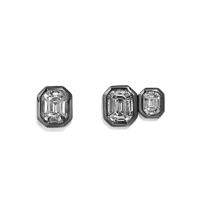 Versatile Layering Jewelry For Effortless Chic Illusion Diamond Duplex Stud Earrings Versatile Layering Jewelry For Effortless Chic Illusion Diamond Duplex Stud Earrings