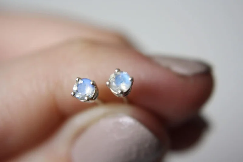 Shop Stylish Jewelry Now And Save Big Moonstone Stud Earrings, 3mm Round Moonstone Studs