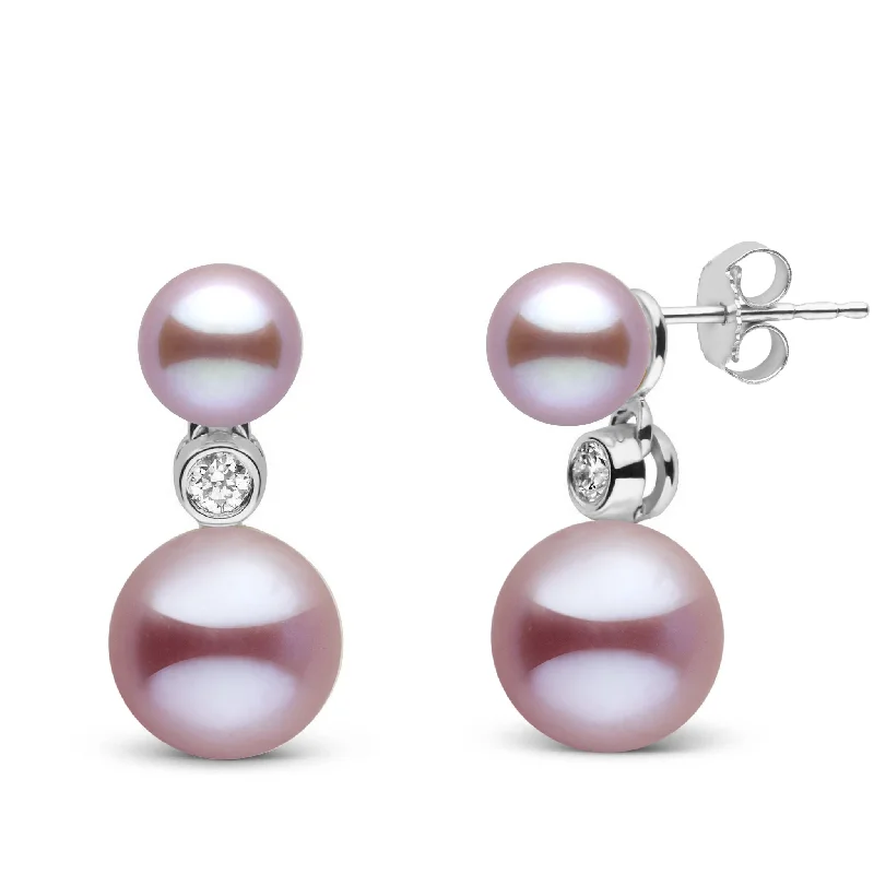 Luxury Jewelry Sale – Elegant Styles At Unbeatable Prices 6.5-9.0 mm Lavender Freshadama Pearl and Diamond Duet Dangle Earrings Luxury Jewelry Sale – Elegant Styles At Unbeatable Prices 6.5-9.0 mm Lavender Freshadama Pearl and Diamond Duet Dangle Earrings