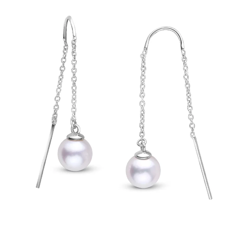 High-End Jewelry, Now More Affordable Than Ever 7.5-8.0 mm Akoya Pearl Threader Earrings High-End Jewelry, Now More Affordable Than Ever 7.5-8.0 mm Akoya Pearl Threader Earrings
