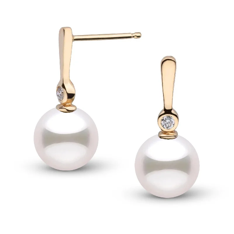 Shop Dazzling Jewelry At The Best Prices 8.0-8.5 mm Akoya Pearl and Diamond Aspire Collection Earrings Shop Dazzling Jewelry At The Best Prices 8.0-8.5 mm Akoya Pearl and Diamond Aspire Collection Earrings