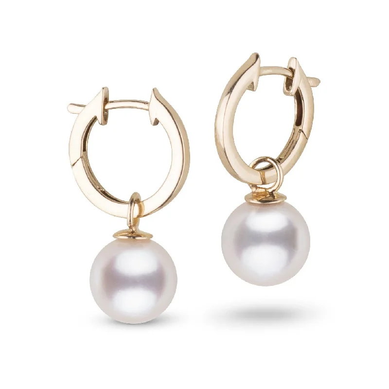 Timeless Jewelry At Special Discount Rates 8.5-9.0 mm AAA White Akoya Pearl Huggie Earrings Timeless Jewelry At Special Discount Rates 8.5-9.0 mm AAA White Akoya Pearl Huggie Earrings