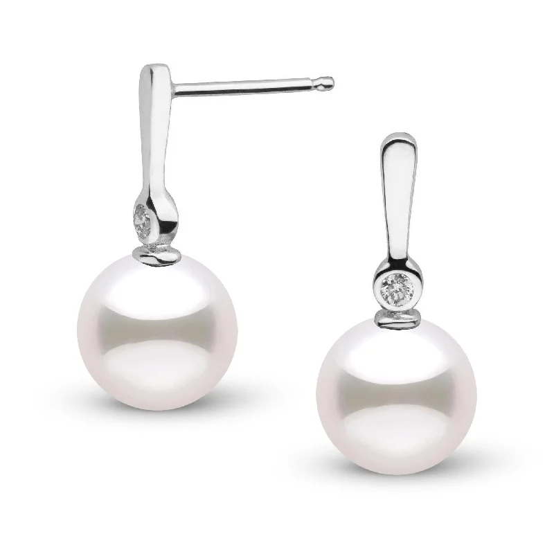 Handcrafted Jewelry Sale – Unique Designs At Low Prices 8.5-9.0 mm Akoya Pearl and Diamond Aspire Collection Earrings Handcrafted Jewelry Sale – Unique Designs At Low Prices 8.5-9.0 mm Akoya Pearl and Diamond Aspire Collection Earrings