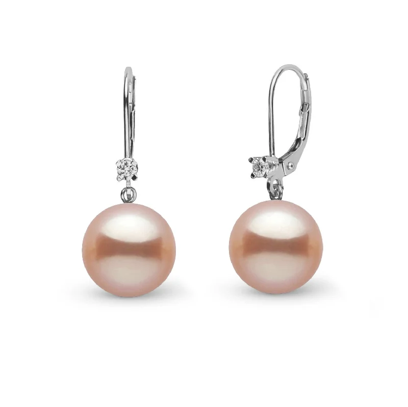 Final Call – Shop Exquisite Jewelry Before It's Gone 8.5-9.0 mm Pink Freshadama Pearl and Diamond Harmony Earrings